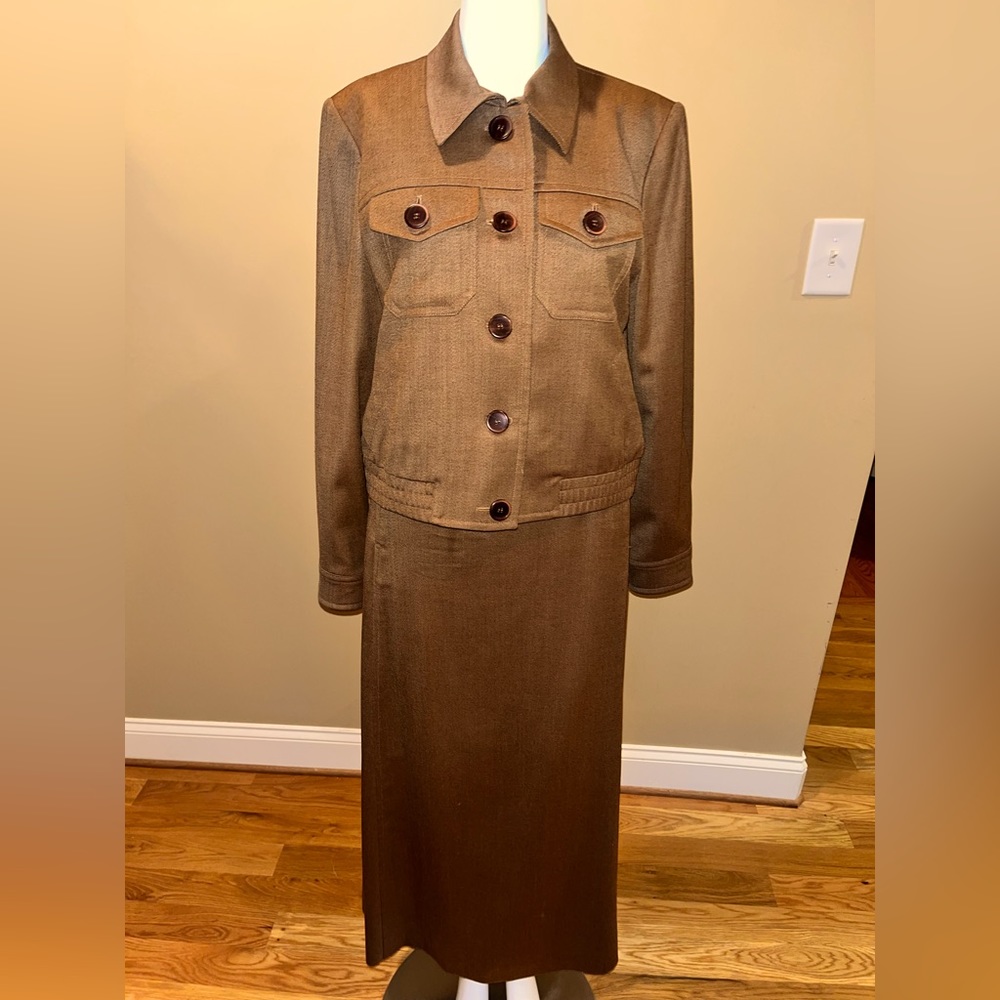 Talbot”s two-piece: long western style skirt with button down jacket - 3 colors